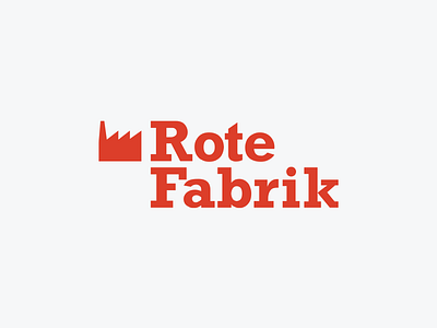 Logo "Rote Fabrik" culture dctrl design logo logodesign rote fabrik swiss switzerland zurich