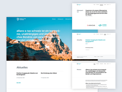 Website "Allianz E-Tax Schweiz" dctrl design development swiss switzerland ui ux webdesign website wordpress zurich