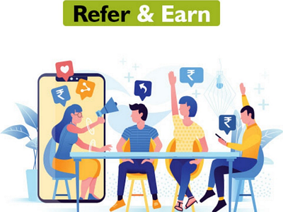 Refer and Earn design designer graphic graphics illustration ui ux vector illustration website