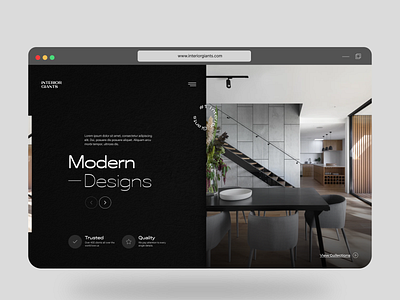 Interior design agency landing page