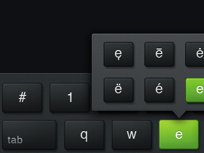 EXOkeyboard: Green Variant Edition gui keyboard the skins factory ui user interface design ux