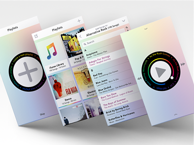 Playlist Music Player: Lux Theme Screens app gui iphone mobile music player the skins factory ui ui design user interface design ux