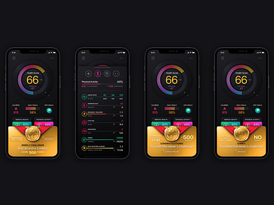 Patientory Weekly Challenge Screens blockchain cryptocurrency fitness app health app ui ui design user interface user interface design ux ux design uxdesigner