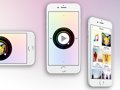 Playlist Music Player: Chroma Theme app ios music ui ui design ux ux design