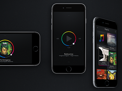 Playlist Music Player: Nocturne Theme app ios music ui ui design ux ux design