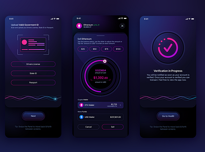 HODLIT Cryptocurrency Exchange Mobile App agency app app design cryptocurrency design fintech florida miami mobile studio the skins factory ui ui design uiux user experience user interface user interface design ux ux design ux designer
