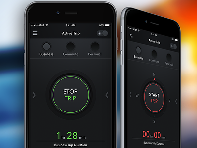 Mileage Tracker App: Night Version