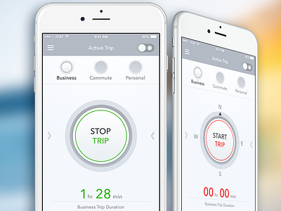 Mileage Tracker App: Day Version app design designer mobile ui ui design user interface ux ux design