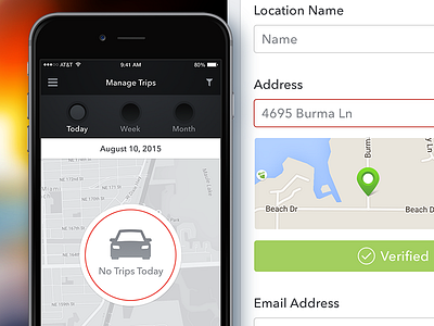 Mileage Tracker App: Manage Trips app design designer mobile ui ui design user interface ux ux design