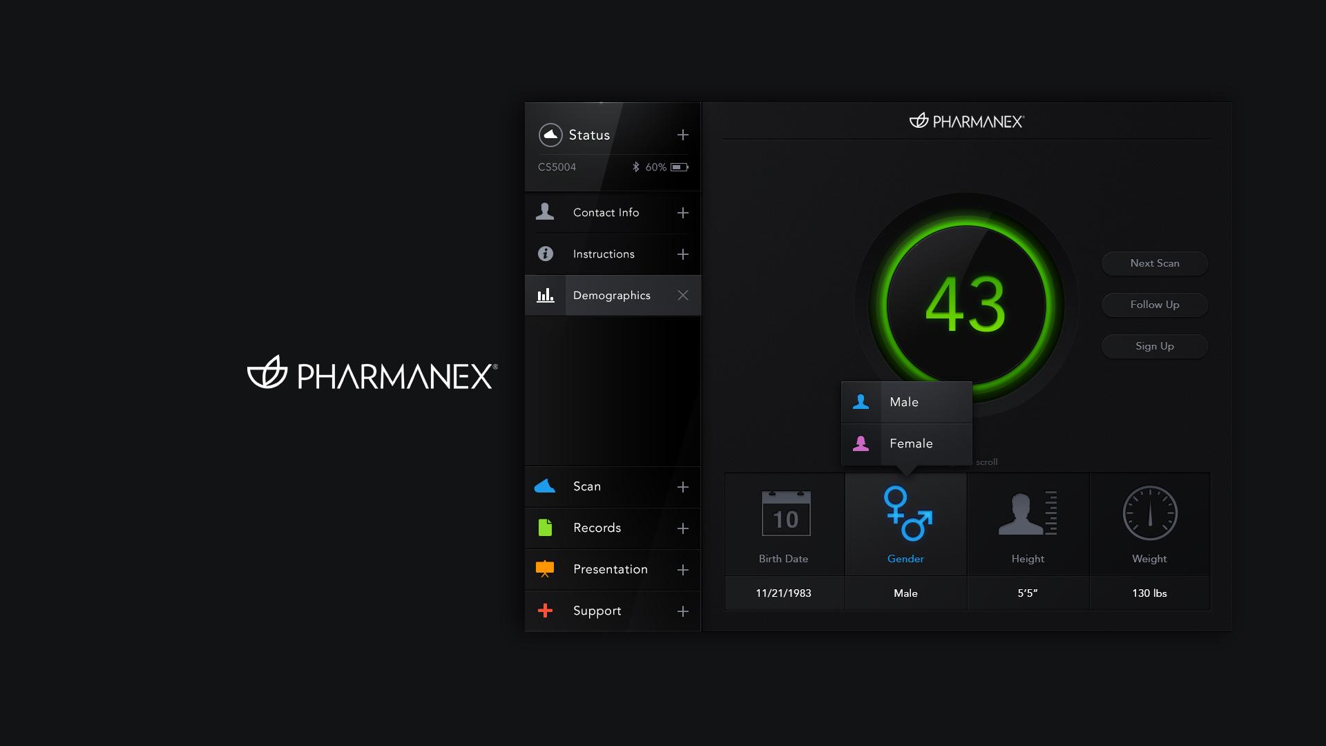 Dribbble Pharmanex Biophotonic Scanner Ui Screen By The Skins