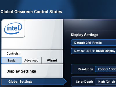 Intel Comp #5 blue glossy intel interface the skins factory ui ux white