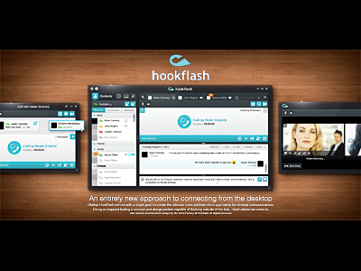 Hookflash Full Shot Teaser black dialer gui hookflash matte teal the skins factory ui design user interface user interface design