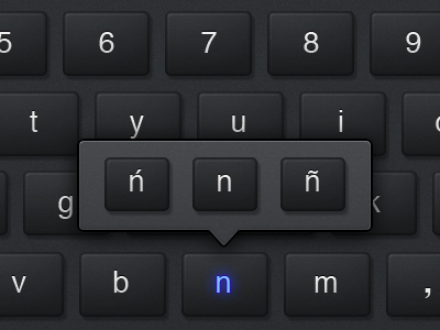 EXO UI 2.0 Dark Keyboard Test 1 black exopc gui ios keyboard matte the skins factory touchscreen ui design user interface user interface design