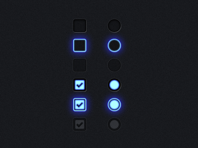 Radio Buttons & Check Boxes blue check box design exopc gui radio button the skins factory touchscreen ui user interface user interface design