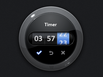 Timer With Motion Blur FX black blue design exopc gui icon pulse effect the skins factory touchscreen ui user interface user interface design