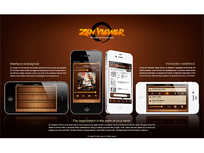 Zen Viewer for iPhone: Proof-of-Concept 2 black design files gui icon iphone pulse effect the skins factory touchscreen ui user interface user interface design viewer