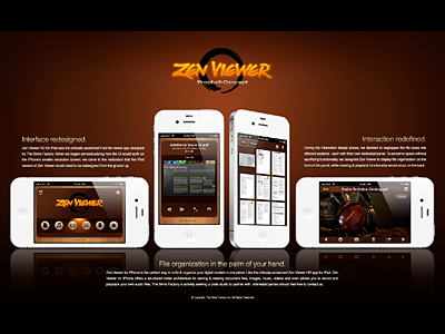 Zen Viewer for iPhone: Proof-of-Concept 3 black design files gui icon iphone pulse effect the skins factory touchscreen ui user interface user interface design viewer