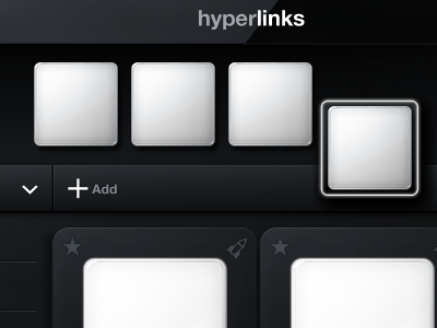 Hyperlinks Comp 2 - Interaction Work on Launch Dock black design gui icon ipad the skins factory touchscreen ui user interface user interface design