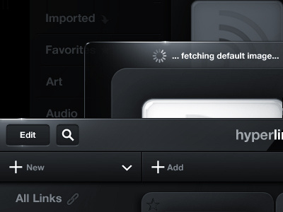 Hyperlinks For iPad application black design gui icon ios ipad sleek the skins factory ui user interface
