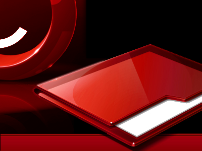 Chroma Red - Folder Icon hyperdesk icon logo red the skins factory theme