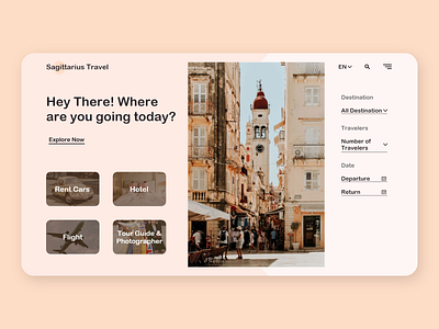 Sagittarius Travel: Travel Website Design