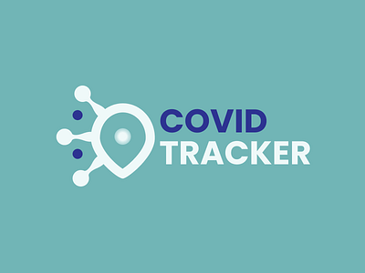 Covid Tracker Logo blue clean design covid covid tracker covid19 logo logo design logos logotype mint tracker tracker app