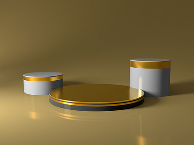 3d rendering golden background for product display