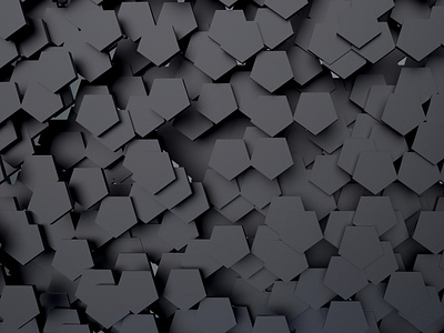 3D rendering abstract hexagon background with minimal lighting