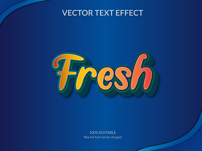 Fresh Editable 3d Text Effects