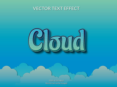 Cloud Editable 3d Text Effects calligraphy