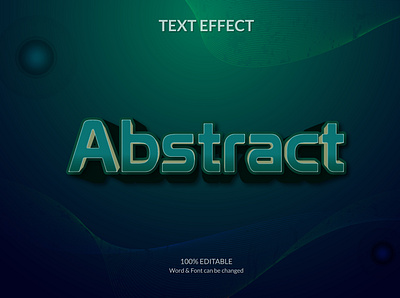 Abstract Editable 3d Text Effect calligraphy