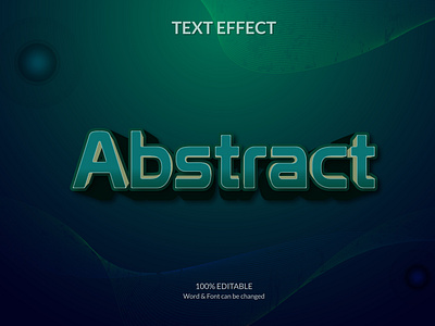 Abstract Editable 3d Text Effect