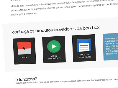 Landing page of boo-box products