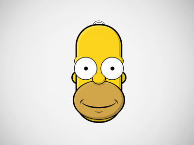 Homer face created with only CSS3