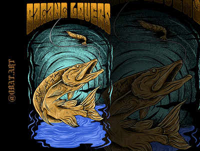 bagang lovers artwork design digital art drawing fish fishing fishing t shirt design illustration art illustrations