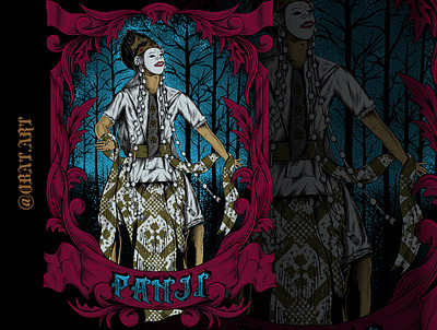 culture art panji the holy mask art artwork culture design digital art drawing illustration illustration art illustrations indonesia