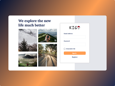 Sign In app design simple travel ui uidesign webdesign website website design