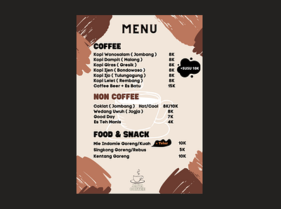 Java Coffee Menu design poster poster design simple