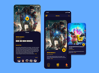 Movie App app design mobile mobile app mobile app design mobile ui simple ui uidesign web design