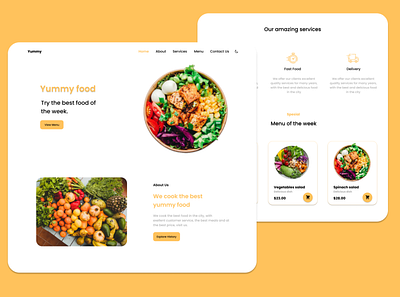 Yummy food app design mobile mobile app mobile app design mobile ui simple uidesign web design website