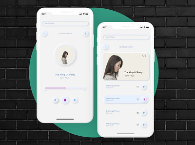 Music Neumorpishm app design mobile mobile app mobile ui mockup mockupiphone11 music neumorphism simple ui uidesign