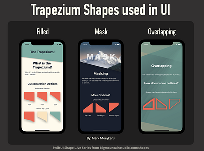 Shape Series: Trapezium bigmountainstudio ios mobile mobile app mobile design mobile ui swiftui xcode