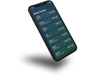 Stock Tracker bigmountainstudio ios mobile ui swiftui xcode
