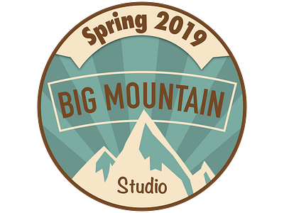 Spring 2019 - Green bigmountainstudio branding logo vector