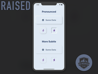 RAISED mobile ui swiftui