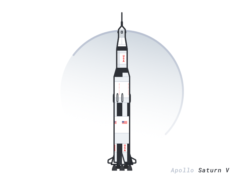 Apollo Saturn V by Chris Basha on Dribbble