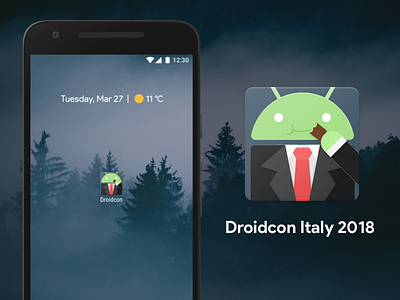 Droidcon Italy 2018 adaptive android bugdroid business chocolate droidcon icon illustration italy material turin