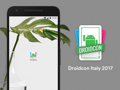 Droidcon Italy 2017 android bugdroid cards droidcon icon illustration italy material turin