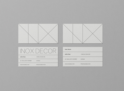 Business Cards / INOX DECOR brandidentity branding bussines card design graphicdesign logo visualidentity