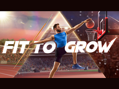 FIT TO GROW artwork design graphic design photo sport sports concept